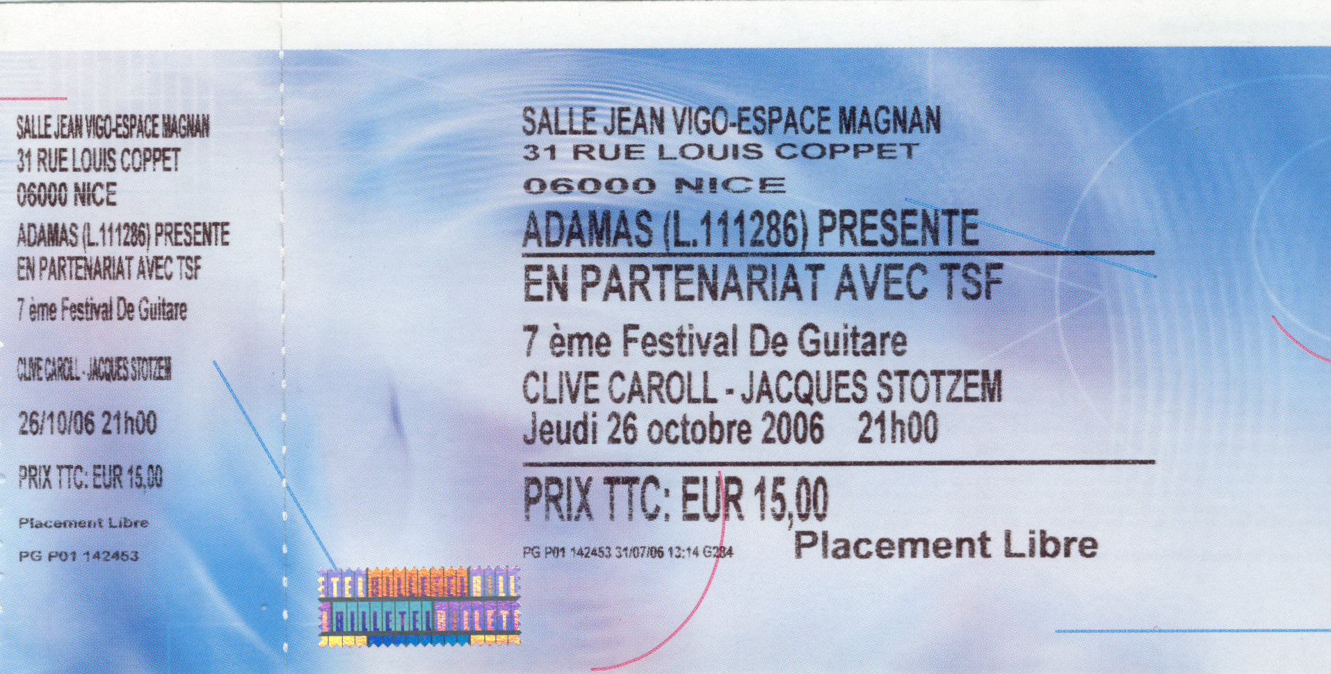 Clive Caroll - Jacques Stotzem octobre 2006