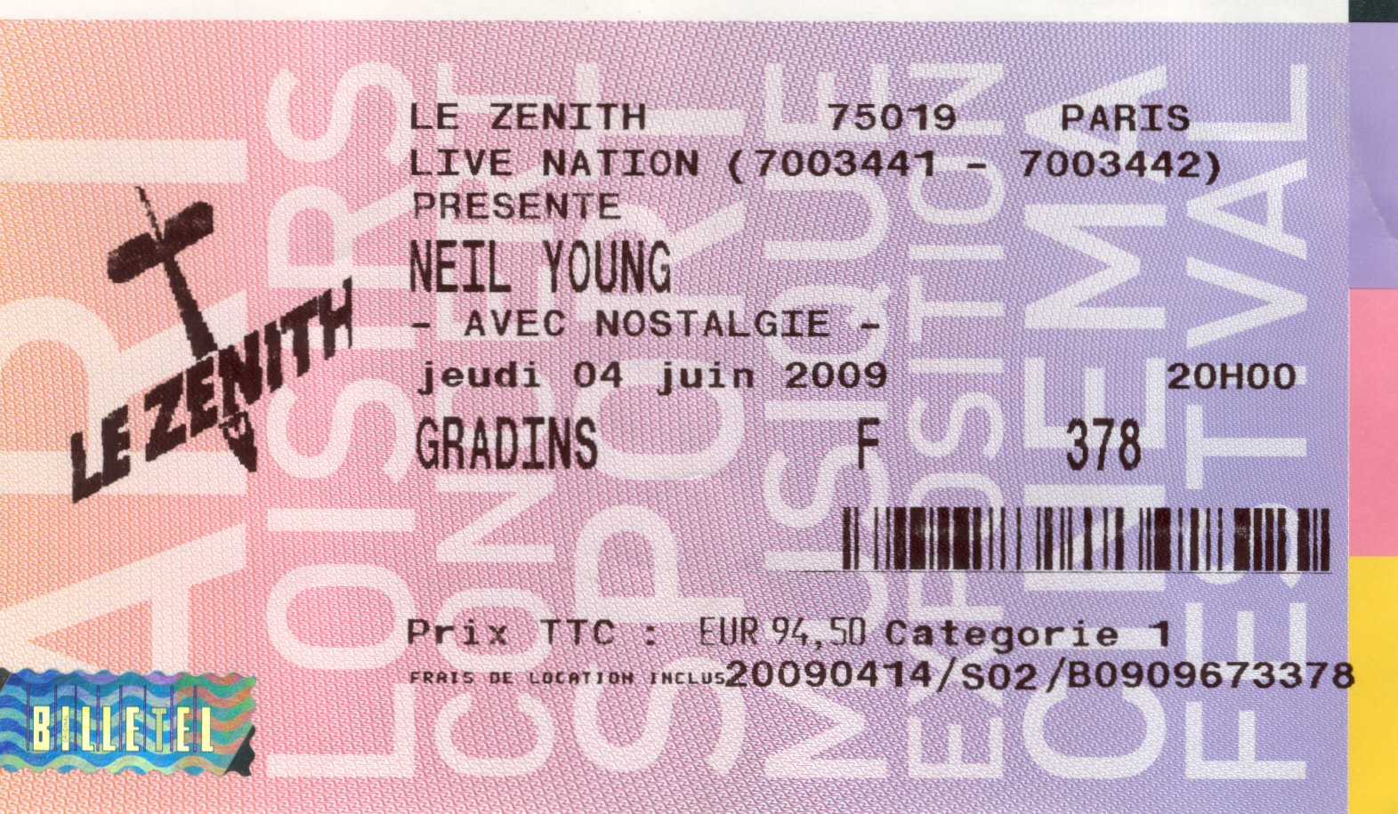 Neil Young juin 2009 Paris