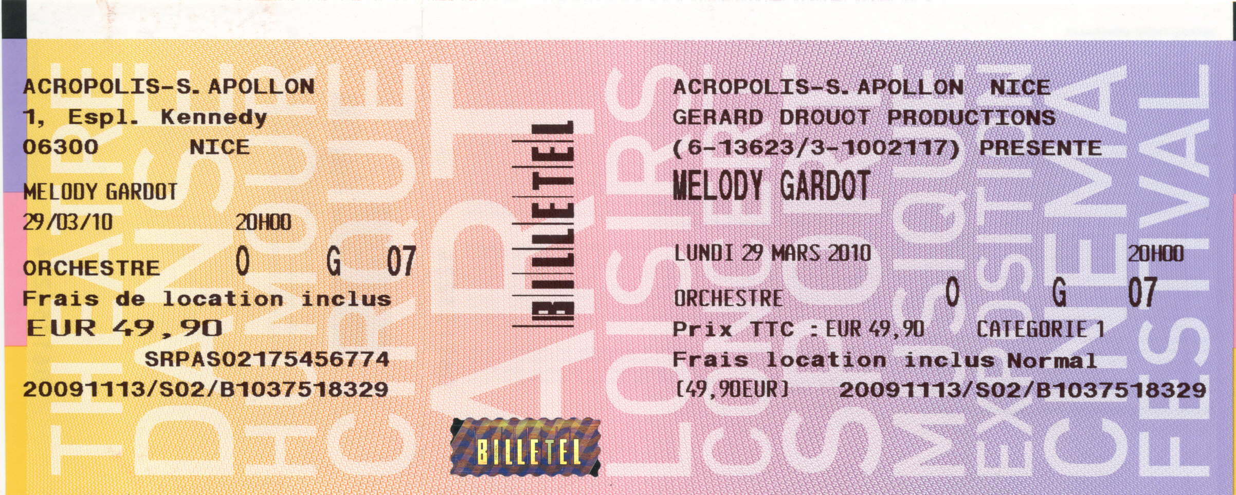 Melody Gardot 29 mars 2010 Nice