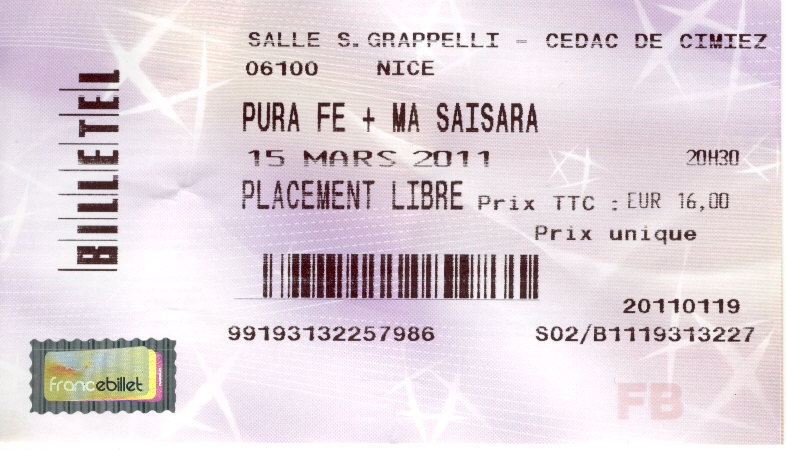 Pura Fé Nice Mars 2011