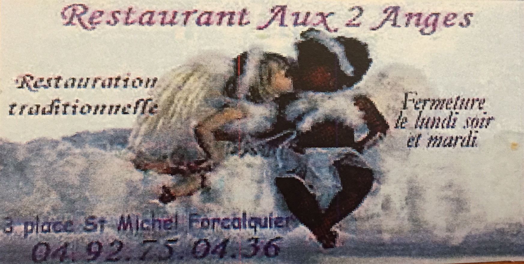 Restaurant “Aux 2 Anges” à Forcalquier