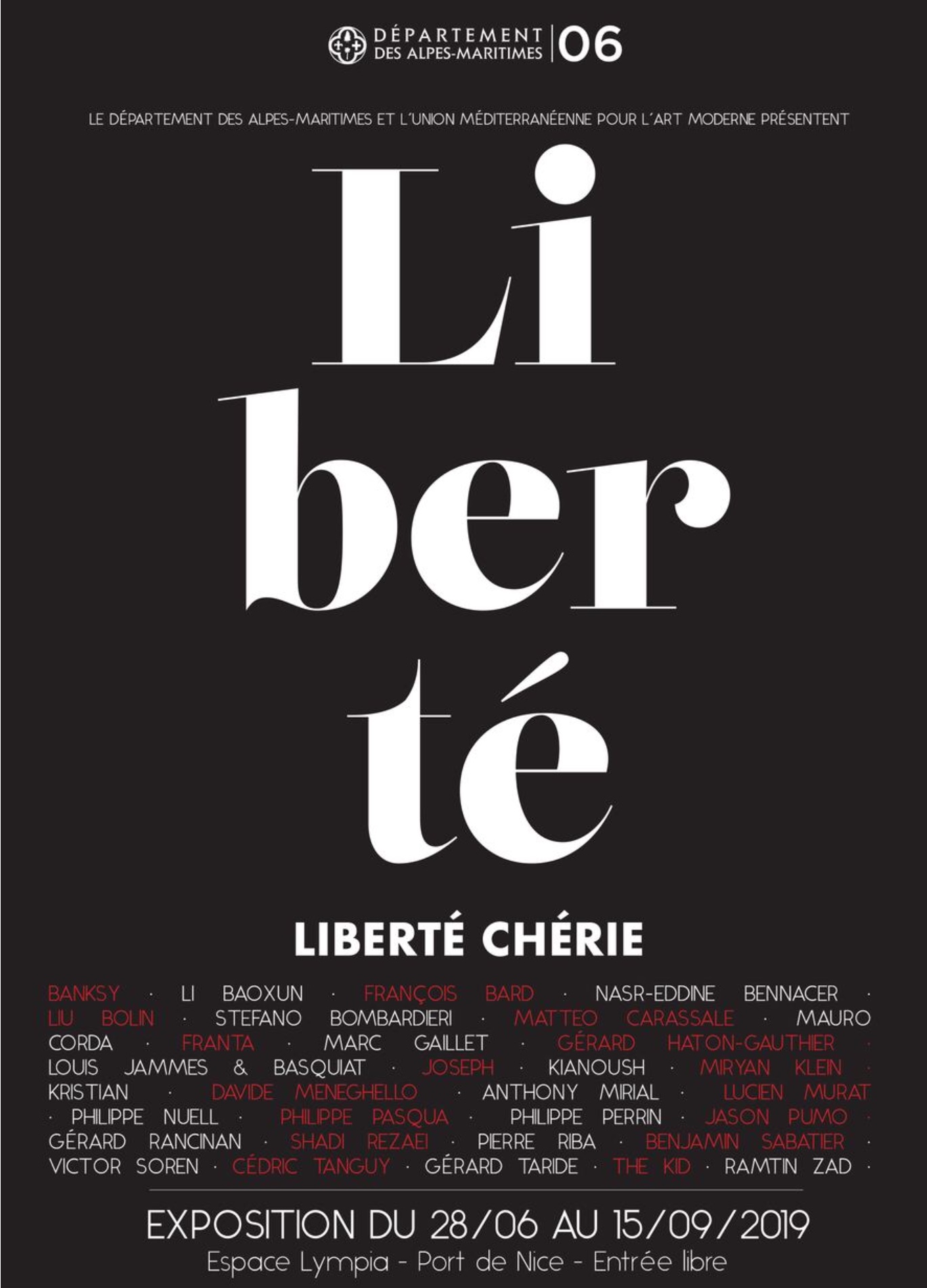 Visite de l’exposition “Liberté, liberté chérie” dans la galerie Lympia à Nice