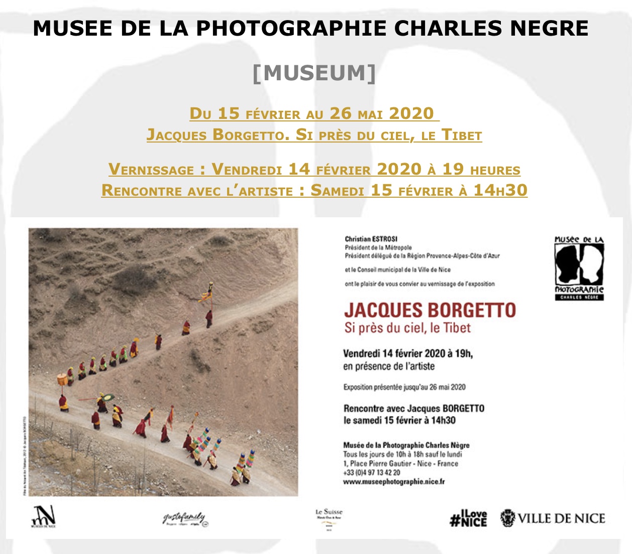 Exposition photos sur le Tibet au musée de la photographie de Nice