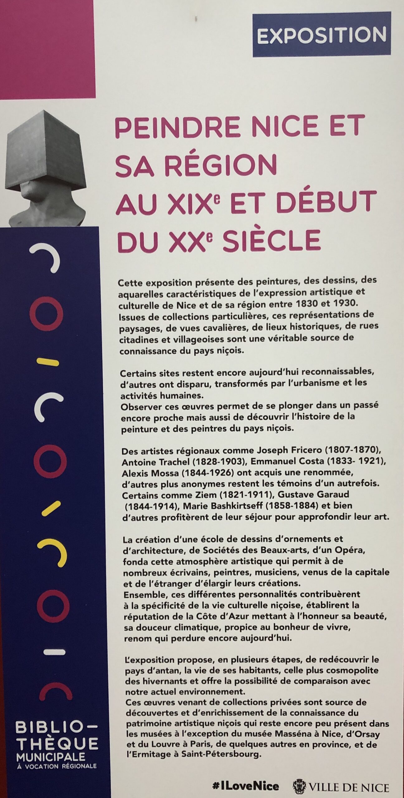 Visite de l’exposition “Peindre Nice et sa région au XIXe et début du XXe siècles “