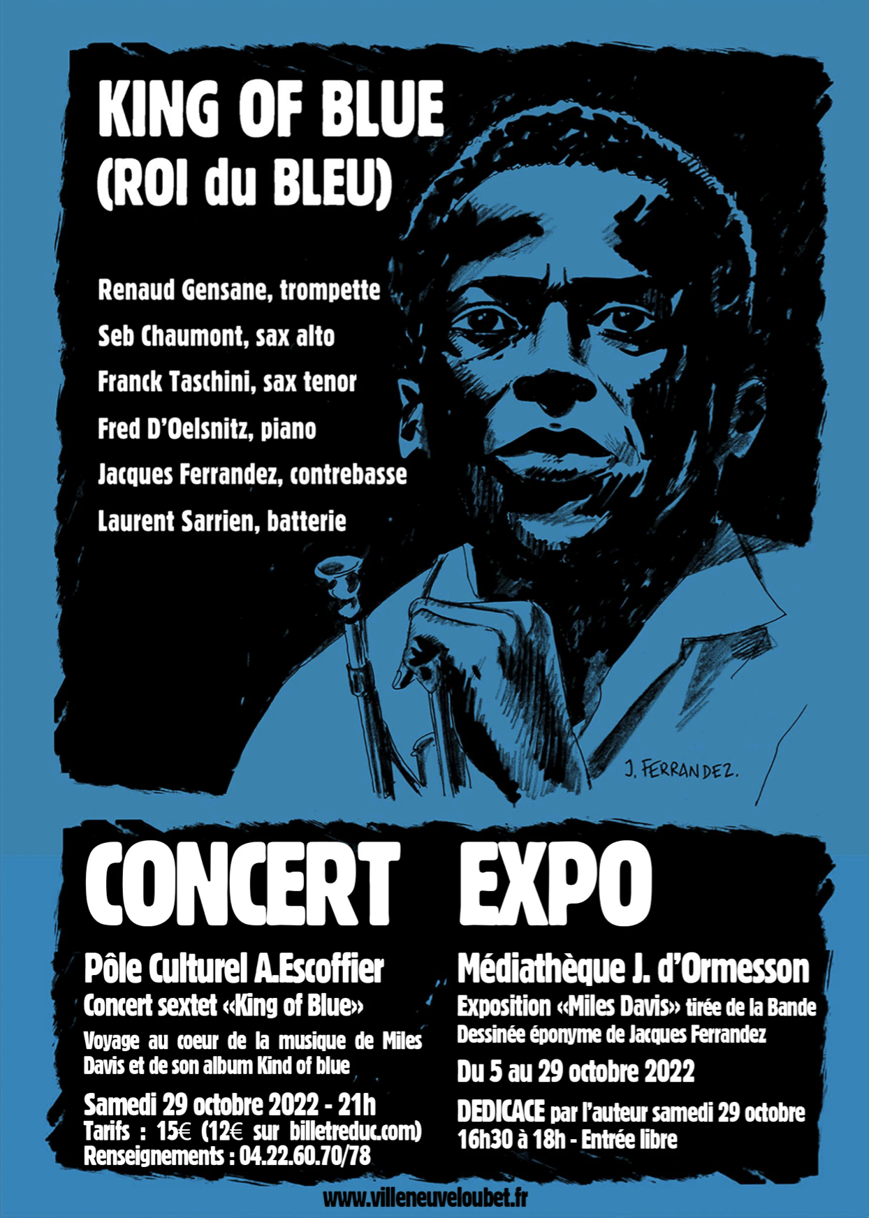 Concert en hommage à Miles Davis par le sextet “King of Blue”
