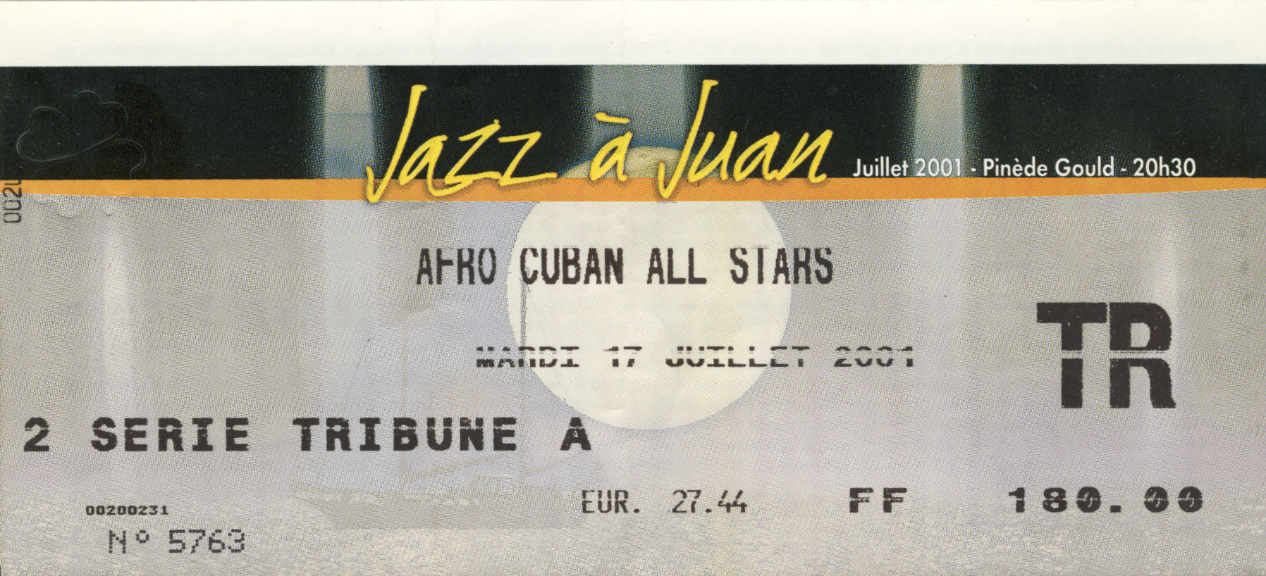 Photographie d’archive : Afro cuban all stars juillet 2001.