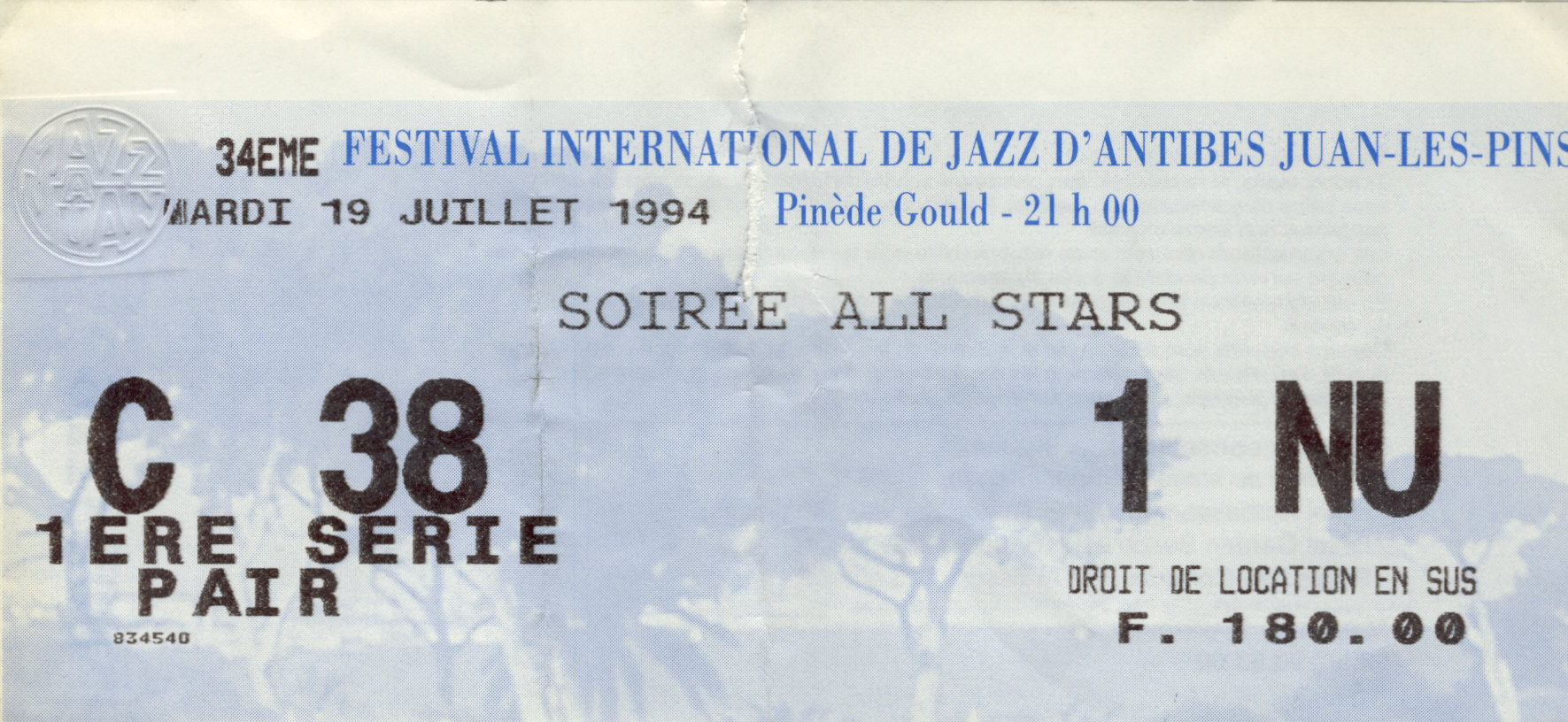 Photographie d’archive de All stars juillet 1994.