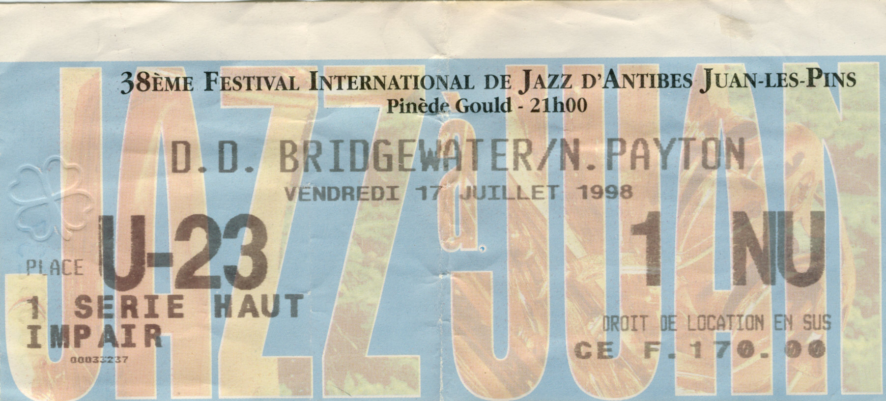 Photographie d’archive : Bridgewater juillet 1998.