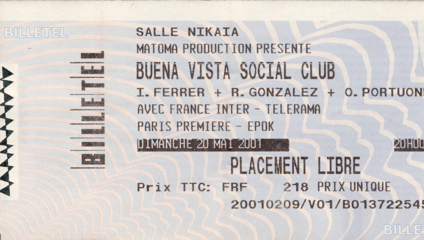 Photographie d’archive : Buena Vista mai 2001.