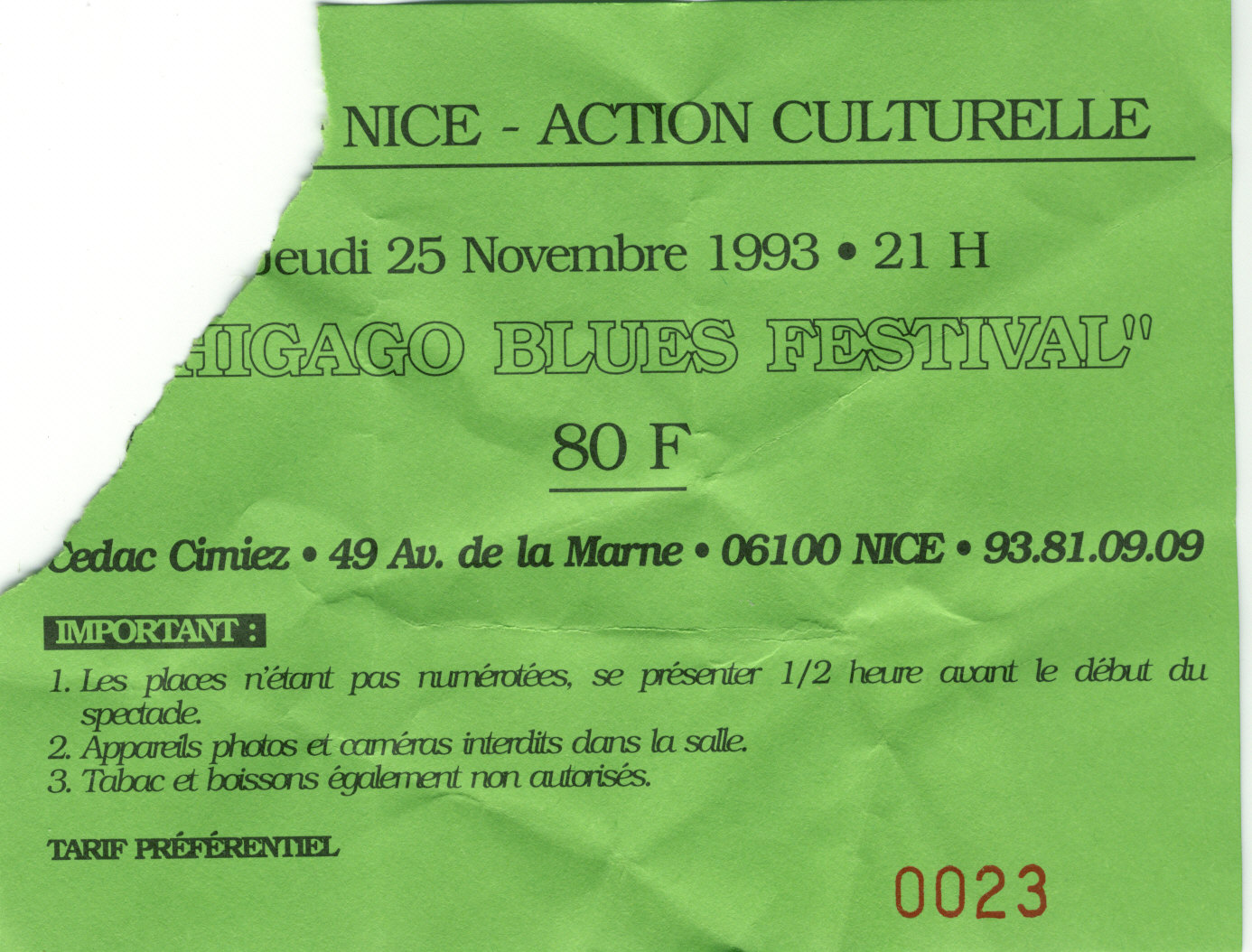 Photographie d’archive de CBF novembre 1993.