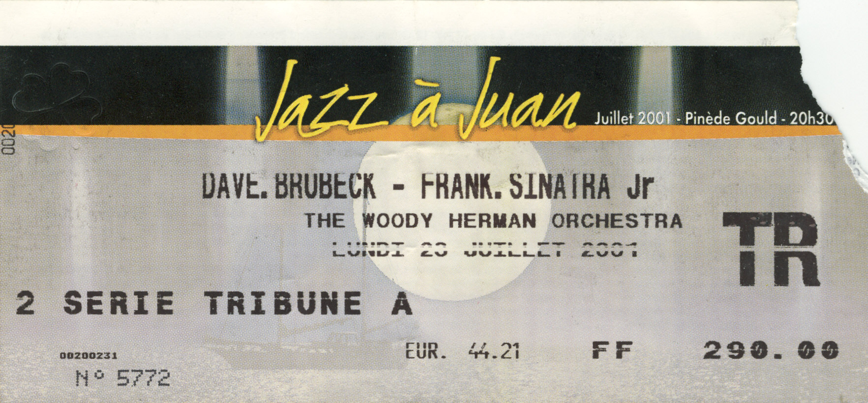Photographie d’archive : Dave Brubeck juillet 2001.