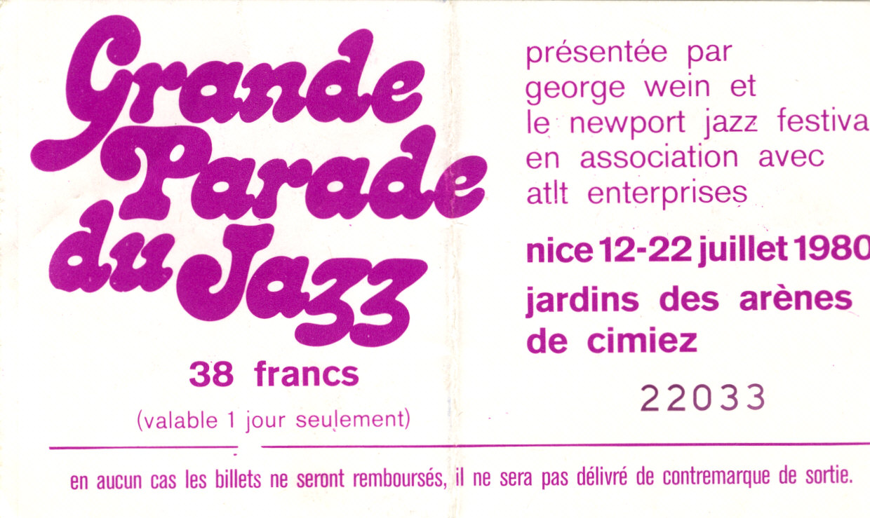Photographie d’archive de la Grande Parade du Jazz de Nice, juillet 1980.