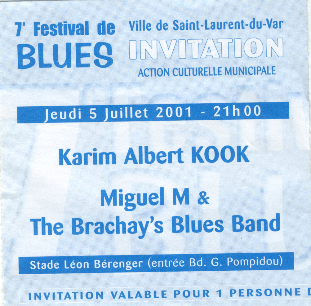 Photographie d’archive : Karim Albert Kook juillet 2001.