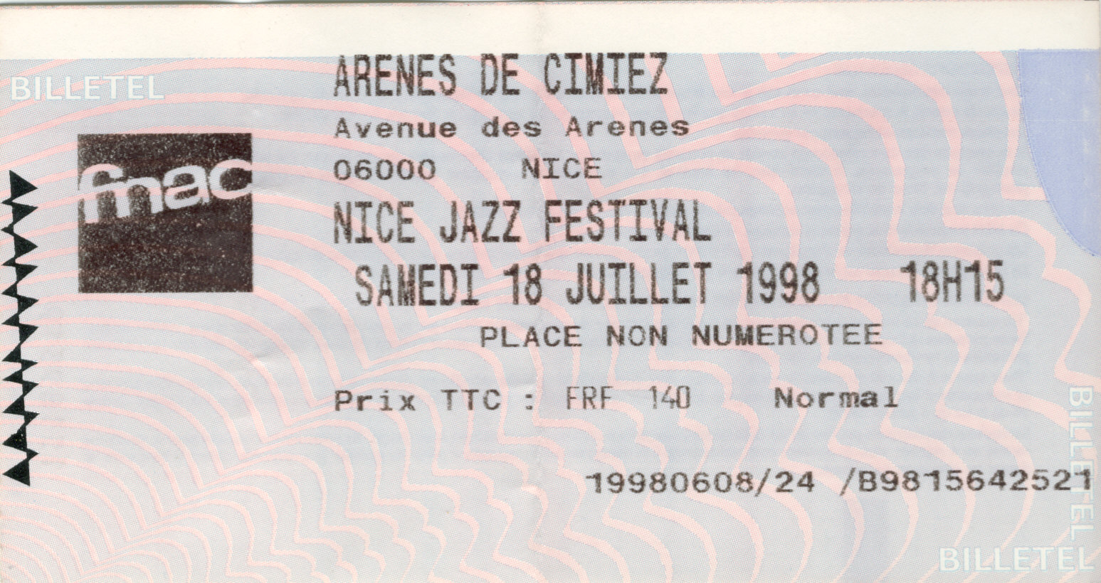 Photographie d’archive : NJF 18 juillet 1998.