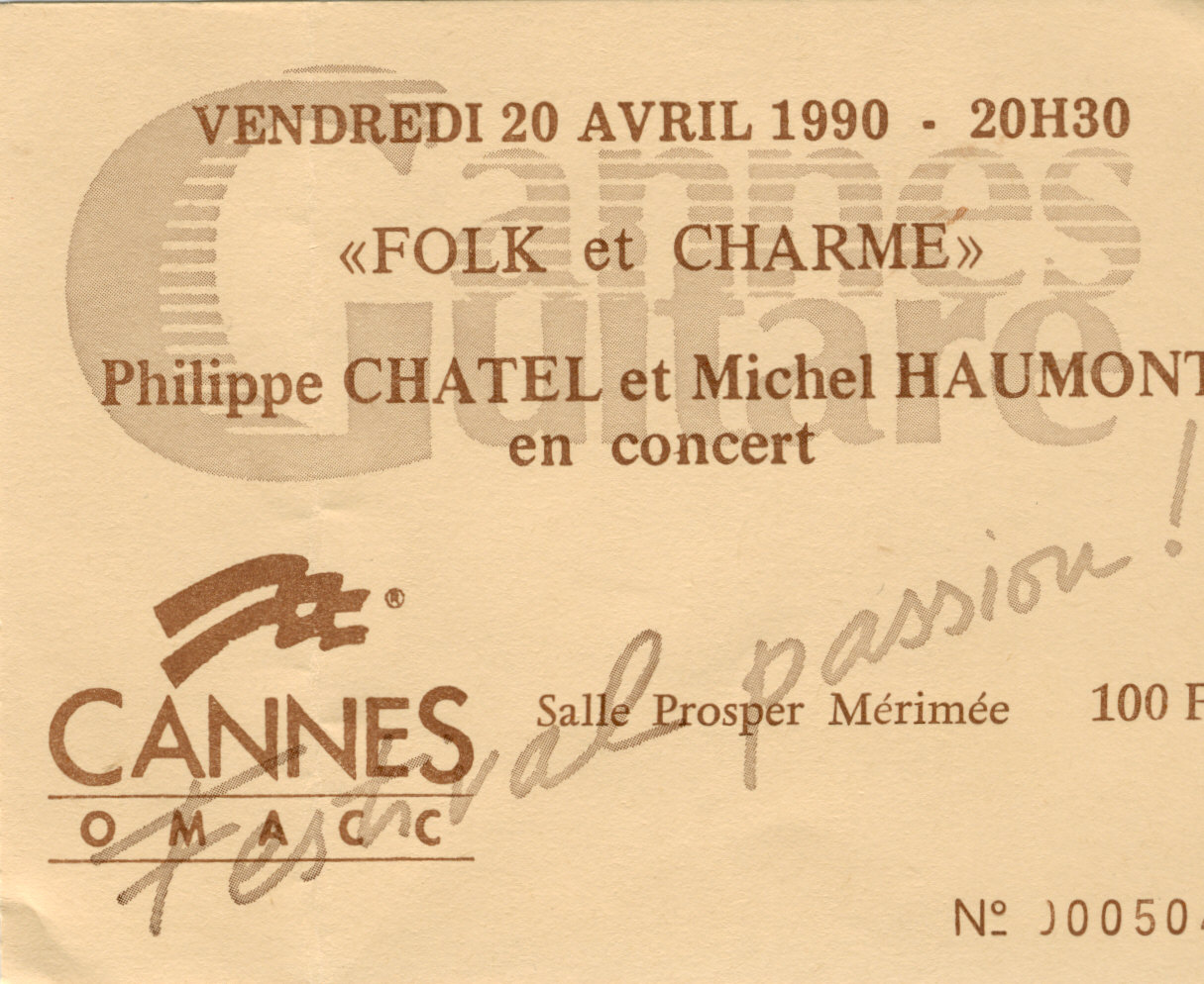 Photographie d’archive de Philippe Chatel et Michel Haumont avril 1990.