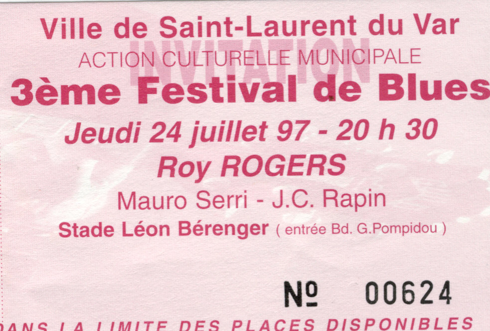 Photographie d’archive : Roy Rogers juillet 1997.