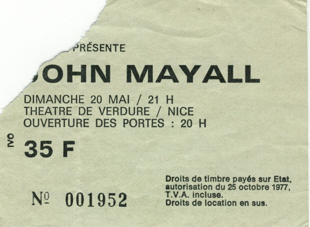 Photographie d’archive de John Mayall.