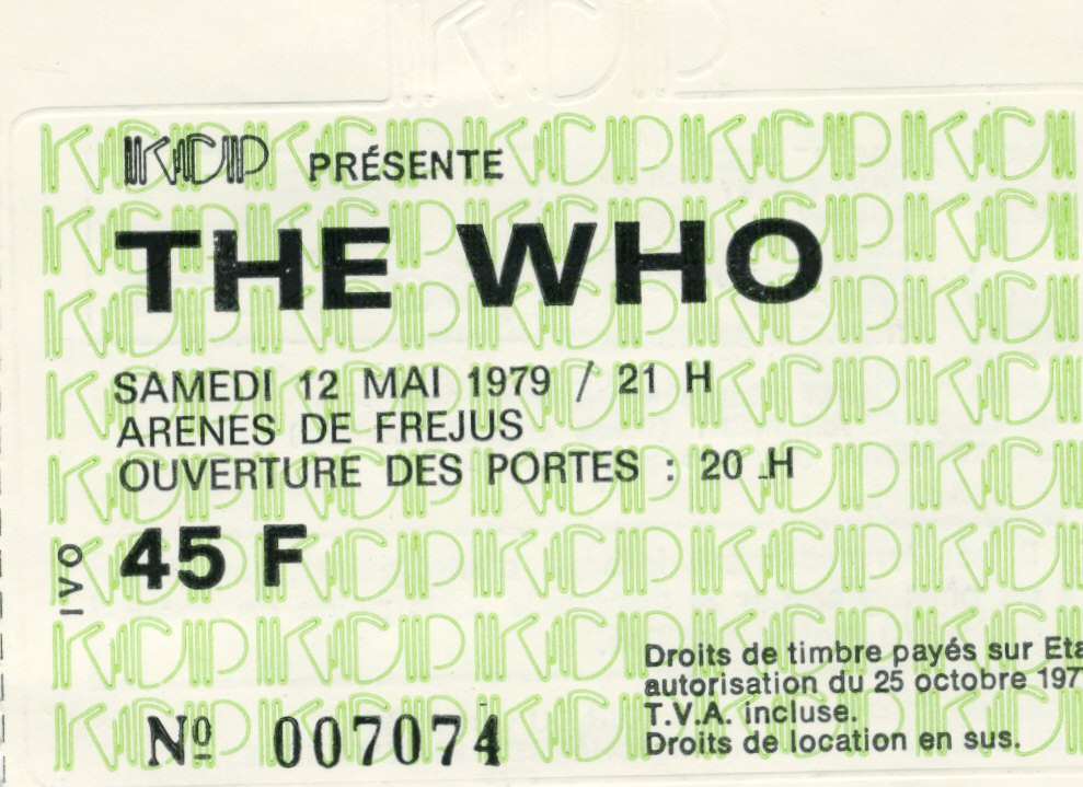 Photographie d’archive des Who en mai 1979.